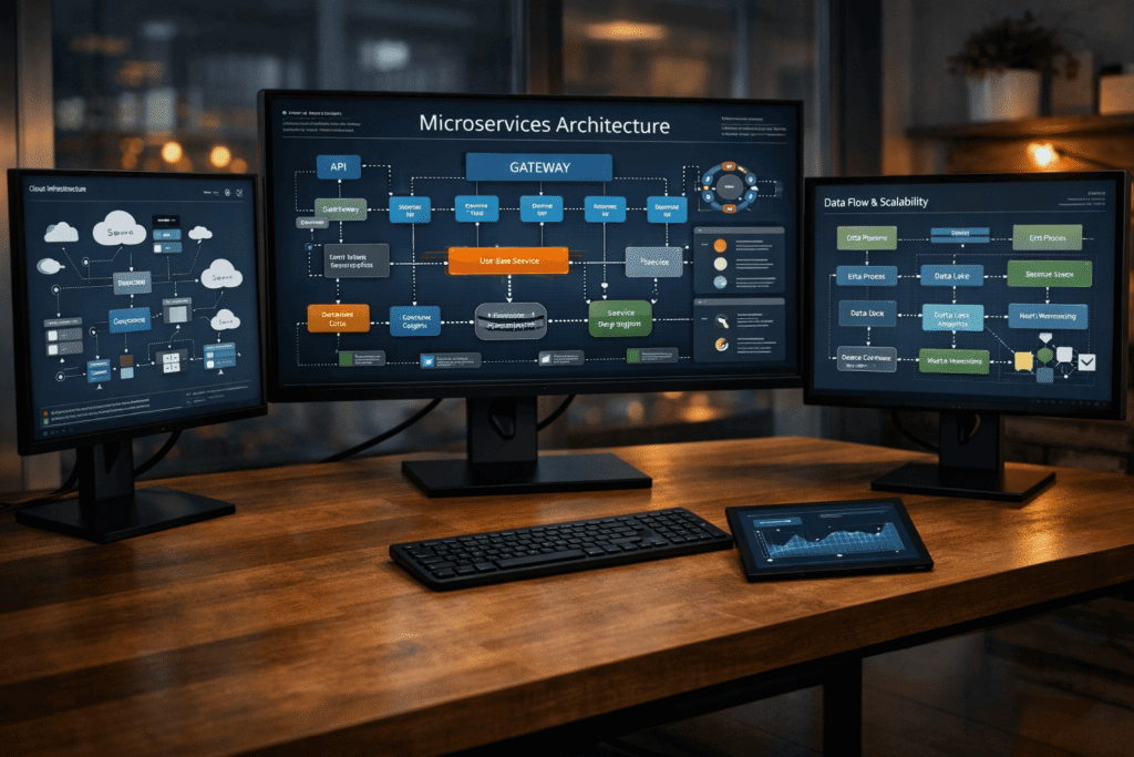 systasystem design thinkingem architecture diagram illustration