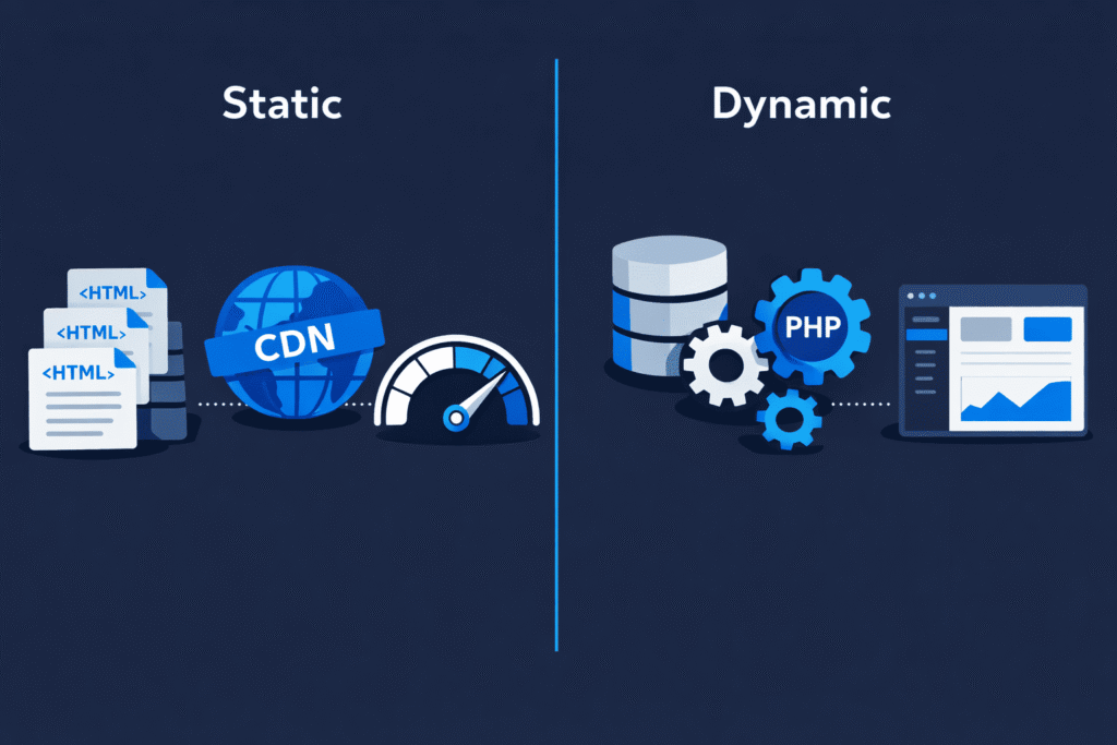 statica vs dynamic website DCX Herald hadi-mirza.com