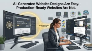 AI-Generated Website Designs vs Production Websites